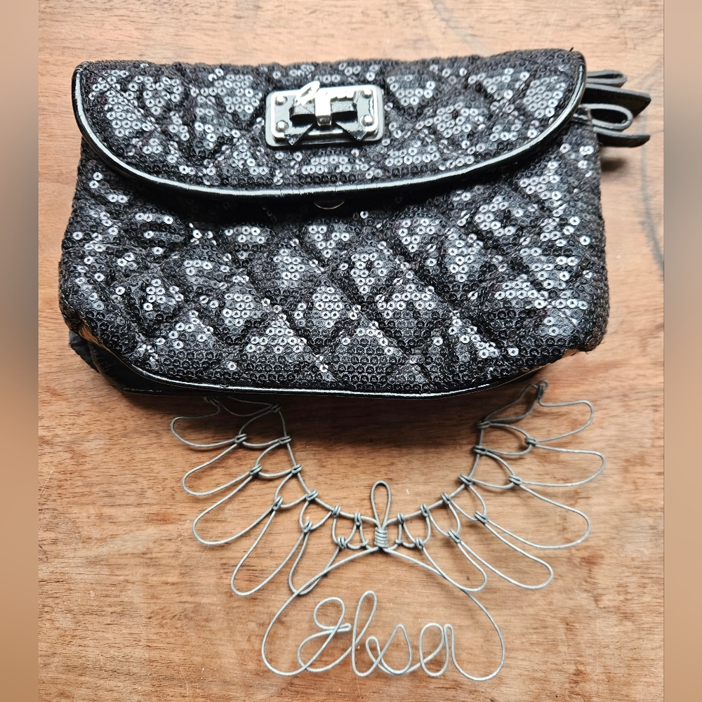 Vintage Guess Makeup Bag With Clear Inside.